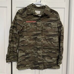 CASLON Camo Jacket with Pink Accents Size XS